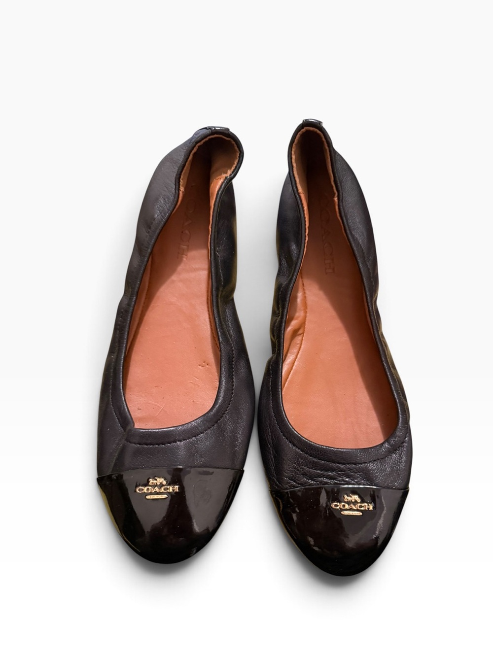 Coach Bonnie Ballet flats Black Leather size 9.5